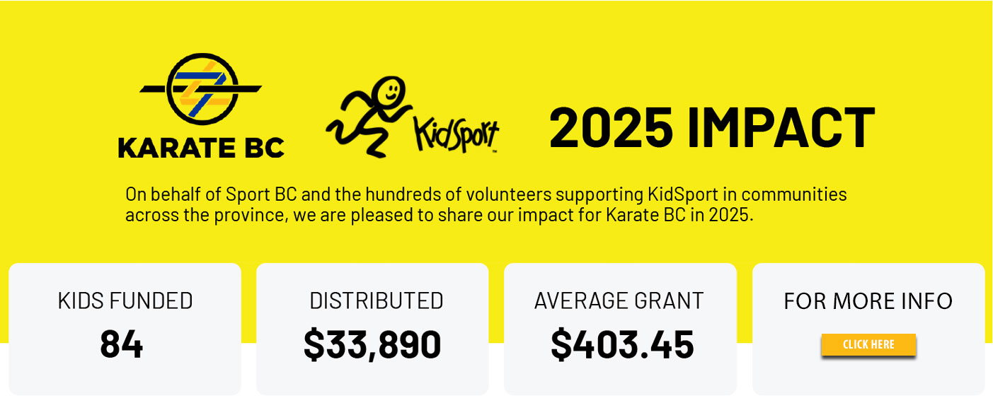 Karate BC KidSport 2025 Impact